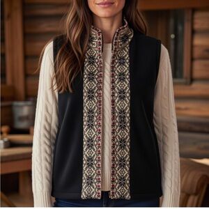 🔥 L.L. Bean Nordic Black Vest M